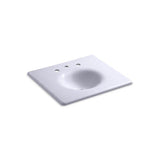 Kohler - Iron/Impressions 25'' Enameled cast iron vanity top with integrated round sink - Lavender Grey