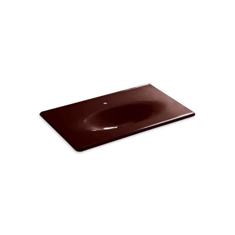 Kohler - Iron/Impressions 37'' Enameled cast iron vanity top with integrated oval sink - Black Plum