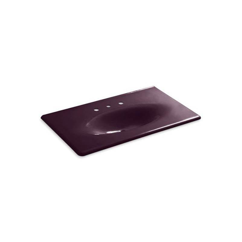 Kohler - Iron/Impressions 37'' Enameled cast iron vanity top with integrated oval sink - Black Plum