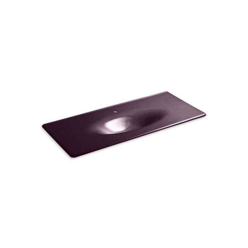 Kohler - Iron/Impressions 49'' Enameled cast iron vanity top with integrated oval sink - Black Plum
