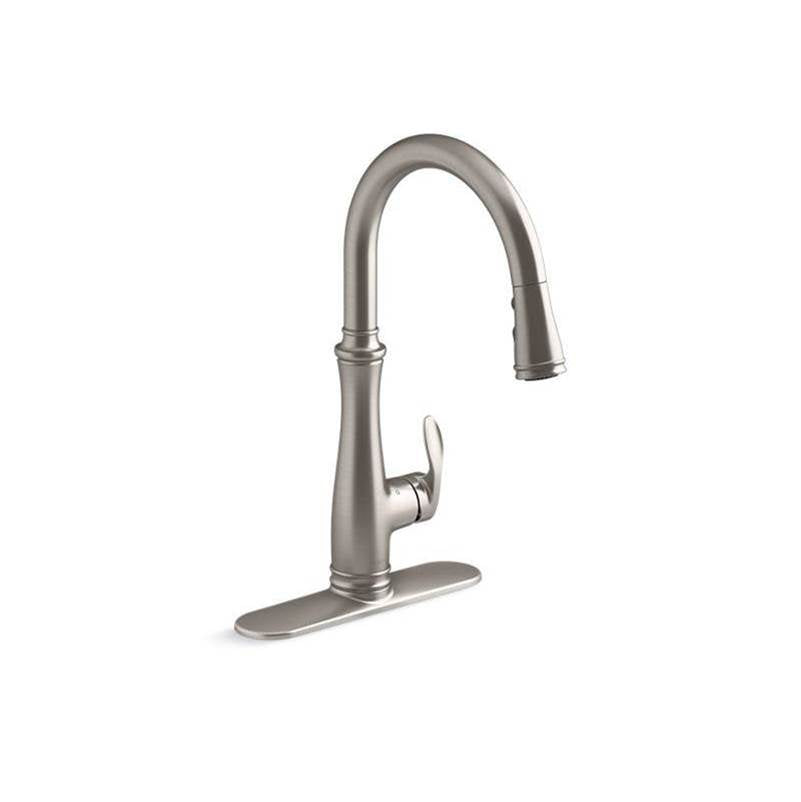 Kohler - Bellera Touchless pull-down kitchen sink faucet with three-function sprayhead - Vibrant Stainless
