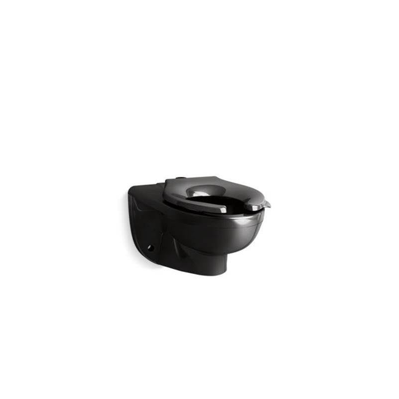 Kohler - KingstonE Ultra Wall-mount top spud flushometer bowl - Black