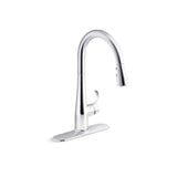 Kohler - Simplice Touchless pull-down kitchen sink faucet with three-function sprayhead - Polished Chrome