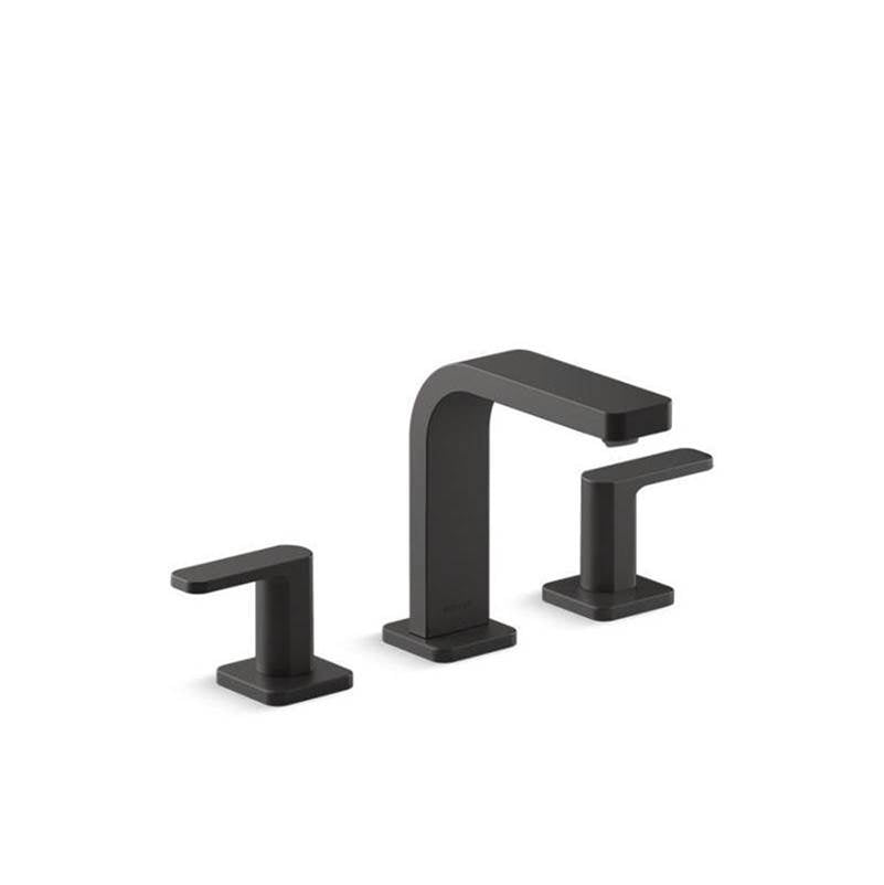 Kohler - Parallel Widespread bathroom sink faucet, 1.0 gpm - Matte Black
