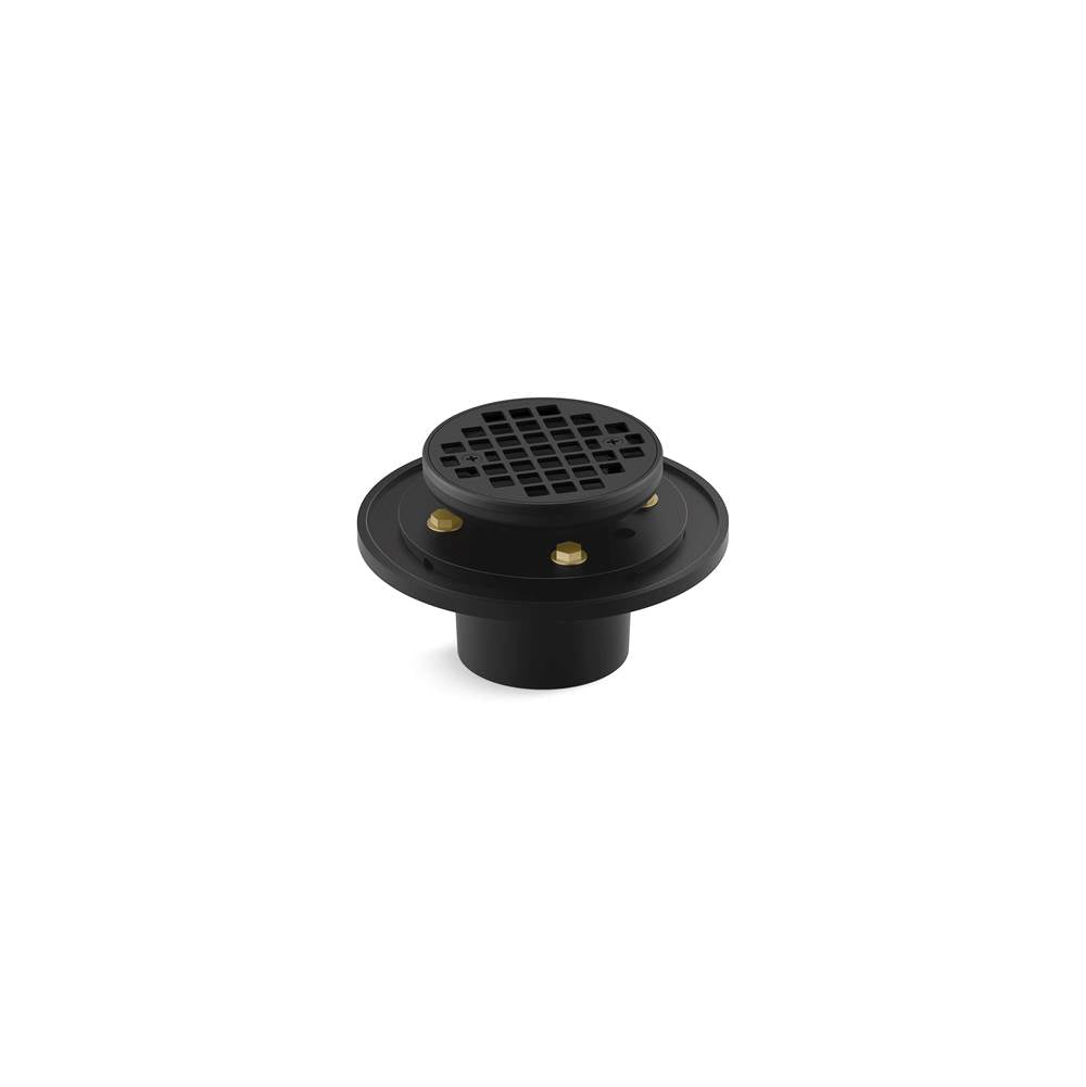 Kohler - Clearflo Round brass tile-in shower drain - Matte Black
