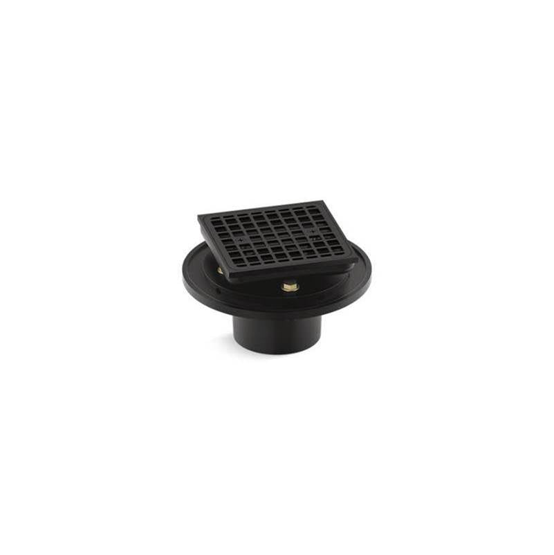 Kohler - Clearflo Square brass tile-in shower drain - Matte Black