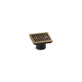 Kohler - Clearflo Square brass tile-in shower drain (drain body not included) - Vibrant Brushed Moderne Brass