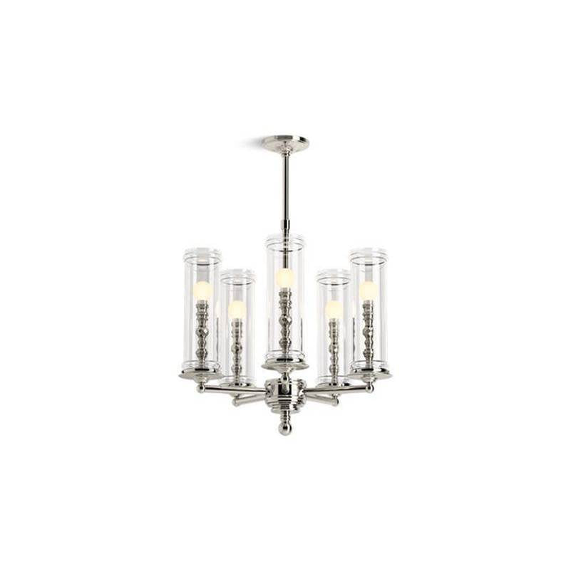 Kohler - Damask 5 Light Chandelier - Polished Nickel