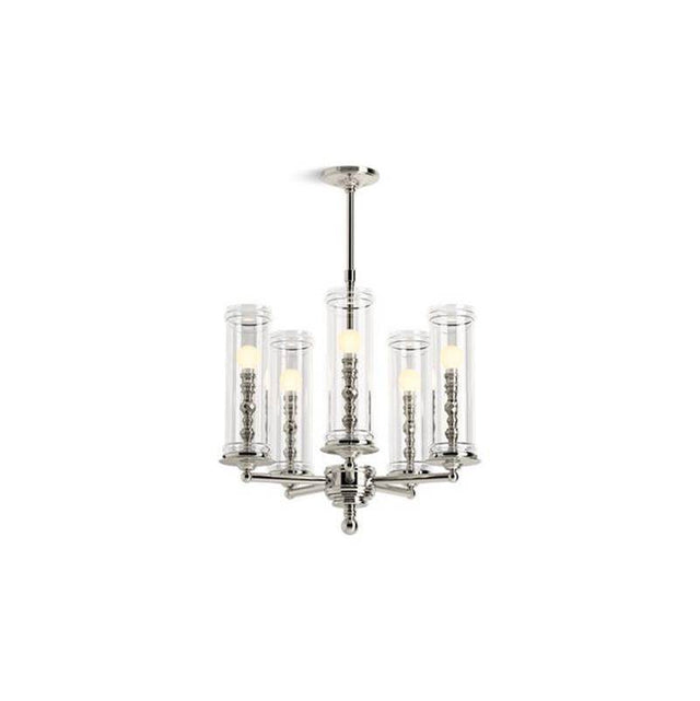 Kohler - Damask 5 Light Chandelier - Polished Nickel