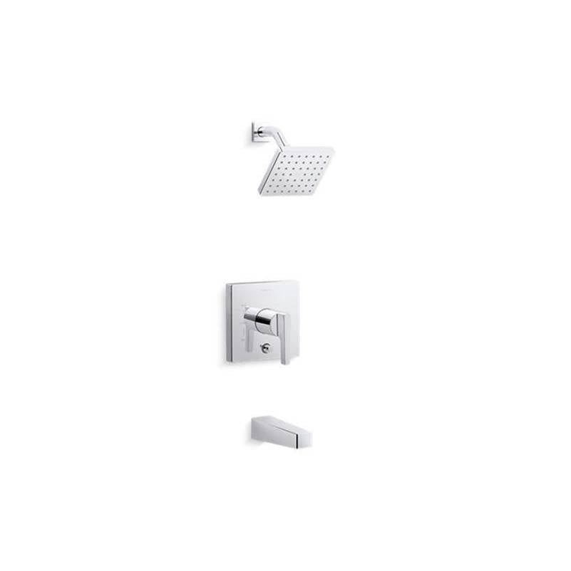 Kohler - Honesty Rite-Temp bath and shower trim kit with push-button diverter, 1.75 gpm - Polished Chrome
