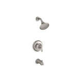 Kohler - Fort1/2 Rite-Temp bath and shower trim kit, 1.75 gpm, slip-fit spout - Vibrant Brushed Nickel