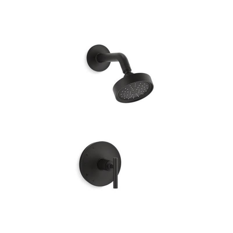 Kohler - Purist Rite-Temp shower trim kit with lever handle, 1.75 gpm - Matte Black