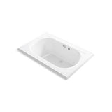 Kohler - Memoirs 66'' x 42'' drop-in Heated BubbleMassageE air bath - Biscuit