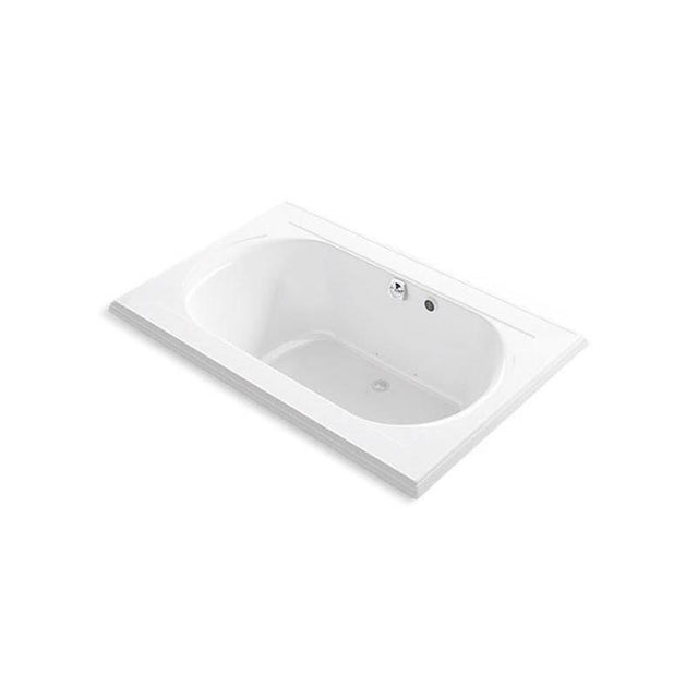 Kohler - Memoirs 66'' x 42'' drop-in Heated BubbleMassageE air bath - Biscuit