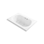 Kohler - Memoirs 66'' x 42'' drop-in Heated BubbleMassageE air bath - Biscuit