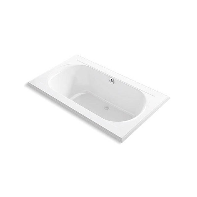 Kohler - Memoirs 72'' x 42'' drop-in Heated BubbleMassageE air bath with Bask heated surface - Biscuit