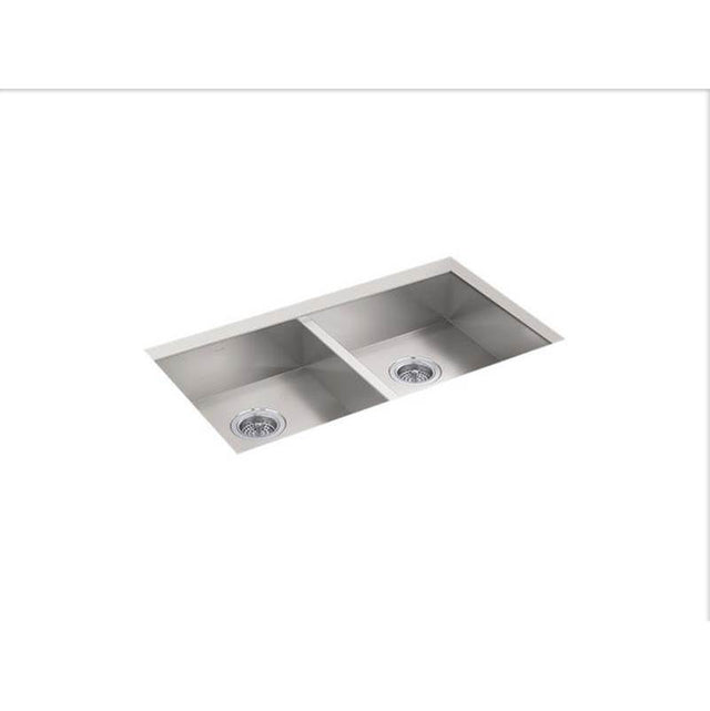 Kohler - VaultE 32'' undermount double-bowl kitchen sink - Stainless Steel