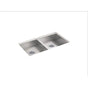 Kohler - VaultE 32'' undermount double-bowl kitchen sink - Stainless Steel