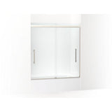 Kohler - Pleat 63-9/16'' H sliding bath door with 5/16''-thick glass - Anodized Brushed Nickel