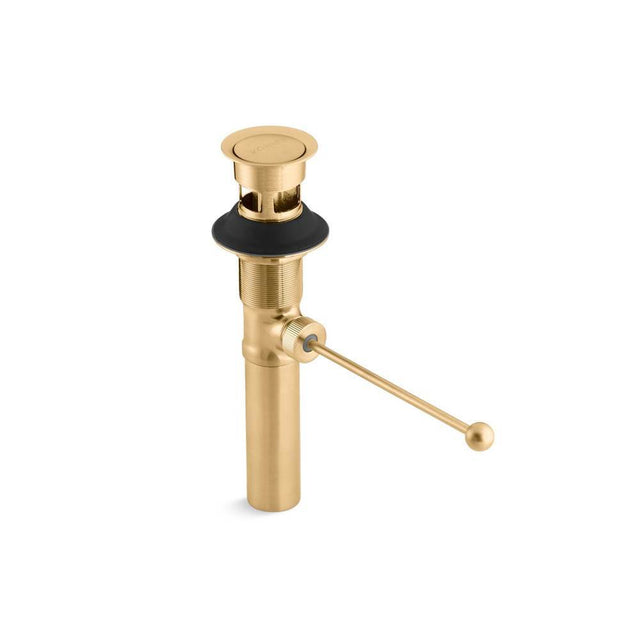 Kohler - Premier pop-up drain, exposed, with overflow - Vibrant Brushed Moderne Brass