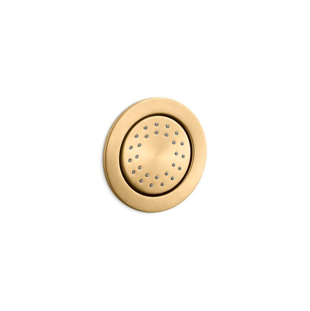 Kohler - WaterTile Round 27-nozzle single-function body spray, 1.0 gpm - Vibrant Brushed Moderne Brass
