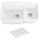 Cairn 33-1/2'' undermount double-bowl kitchen sink