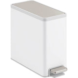 Kohler - 2.5-gallon slim step trash can - Stainless Steel  White