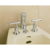 Purist Vertical spray bidet faucet with lever handles