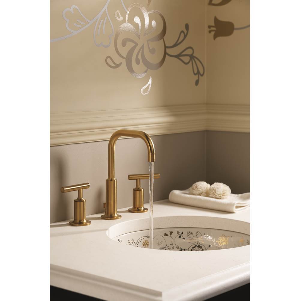 Purist Widespread bathroom sink faucet with Lever handles, 1.2 gpm