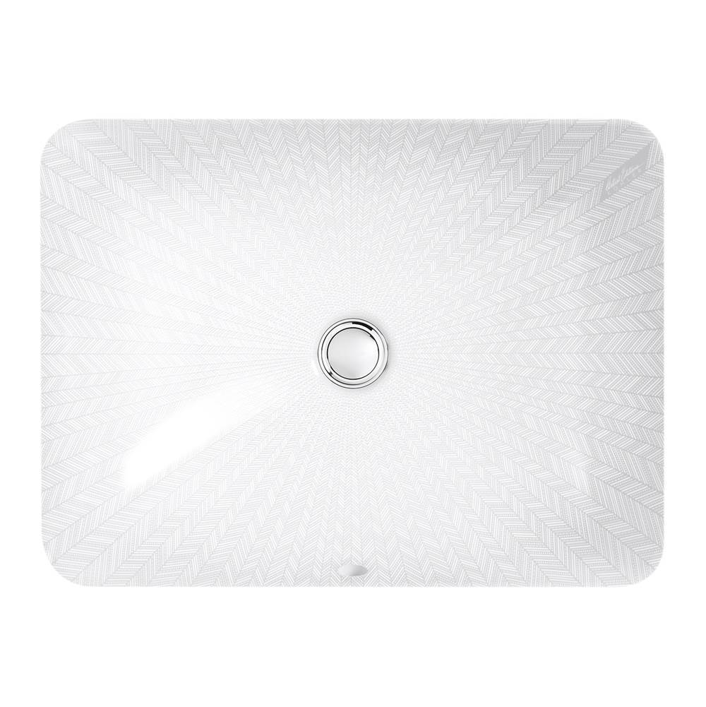 Kohler - SartorialE Herringbone Caxton 20'' rectangular undermount vessel bathroom sink - White Sartorial Herringbone