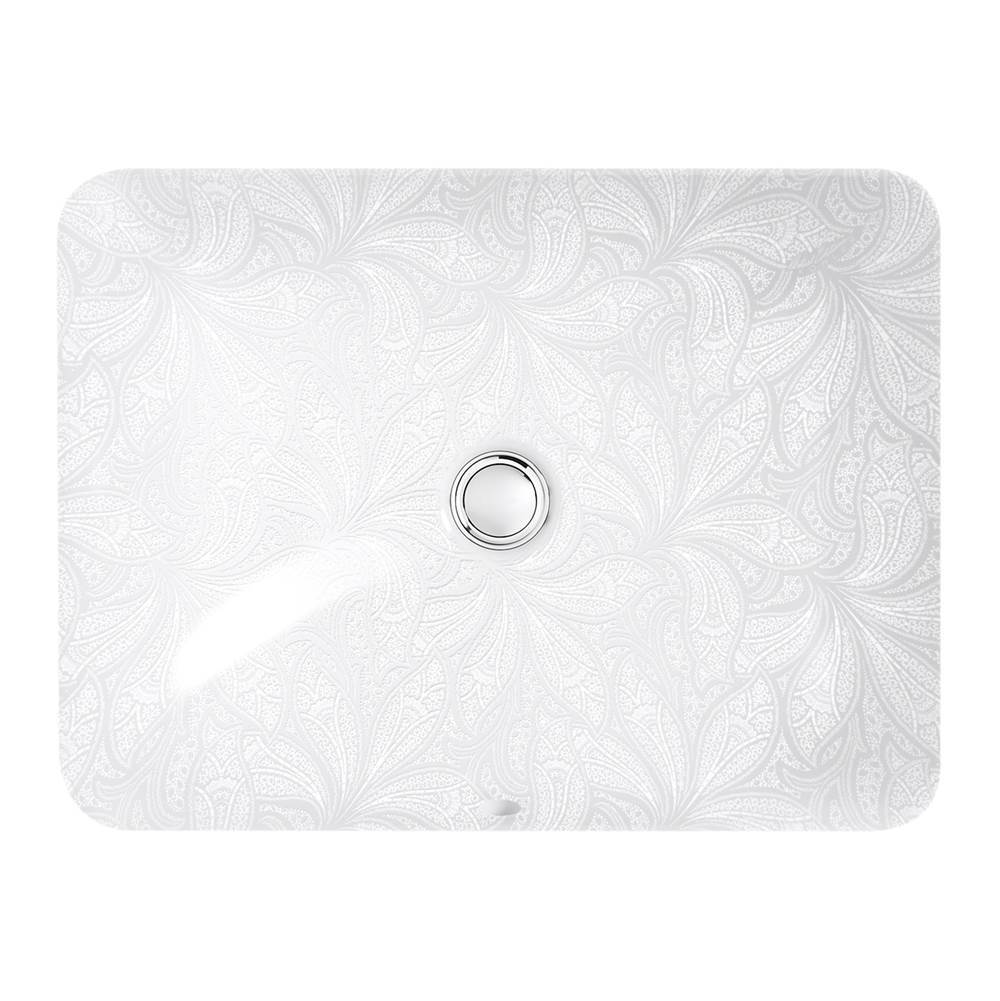 Kohler - SartorialE Paisley Caxton 20'' rectangular undermount bathroom sink - White Sartorial Paisley