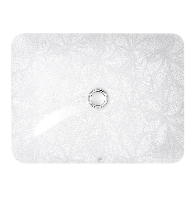 Kohler - SartorialE Paisley Caxton 20'' rectangular undermount bathroom sink - White Sartorial Paisley