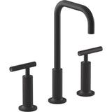 Kohler - Purist Widespread bathroom sink faucet with Lever handles, 1.2 gpm - Matte Black