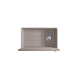 Cairn 34'' undermount single-bowl farmhouse kitchen sink with faceted design