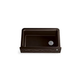 Cairn 34'' undermount single-bowl farmhouse kitchen sink with faceted design