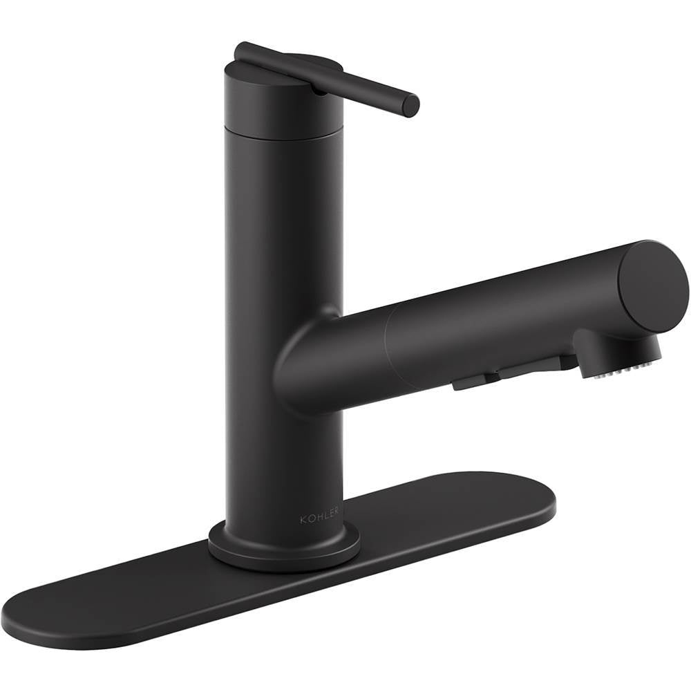 Crue Pull-out kitchen sink faucet with three-function sprayhead