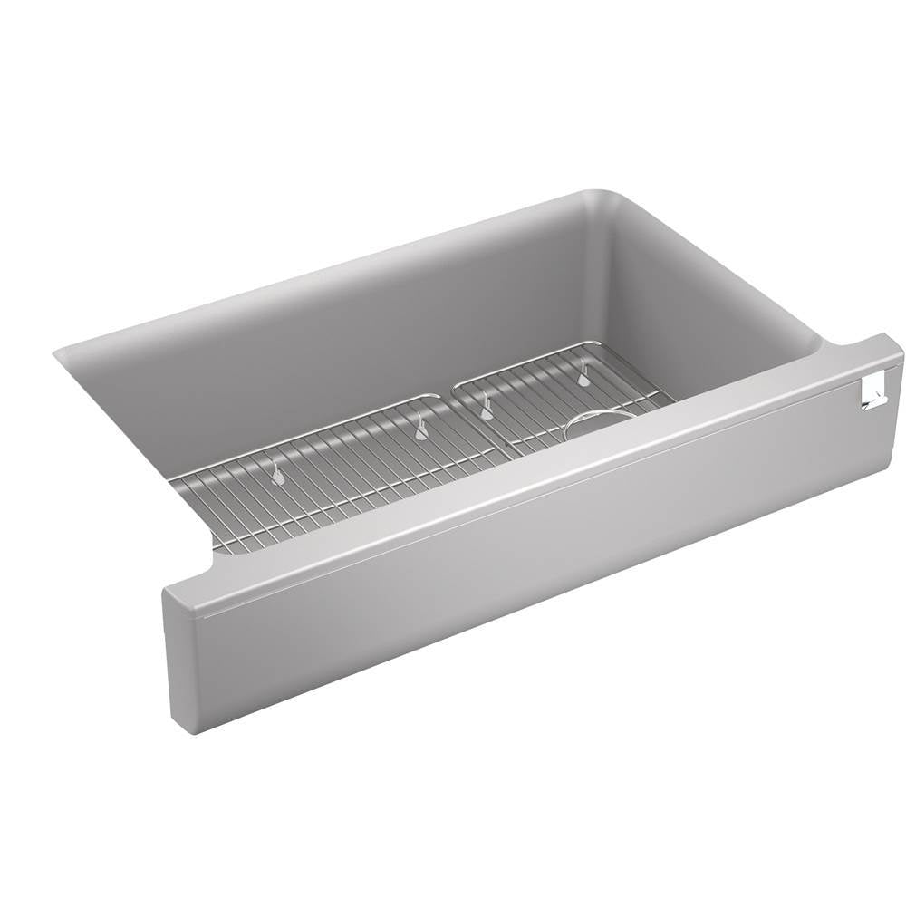 Kohler - Cairn Undermount single-bowl farmhouse kitchen sink - Matte Grey