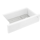 Kohler - Cairn 34'' undermount single-bowl farmhouse kitchen sink with fluted design - Matte White