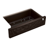 Kohler - Cairn 34'' undermount single-bowl farmhouse kitchen sink with faceted design - Matte Brown