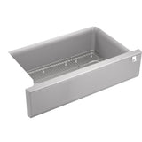 Kohler - Cairn 34'' undermount single-bowl farmhouse kitchen sink with fluted design - Matte Grey
