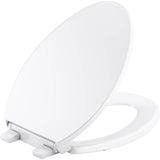 Kohler - Border ReadyLatch Quiet-CloseE elongated toilet seat with antimicrobial agent - White