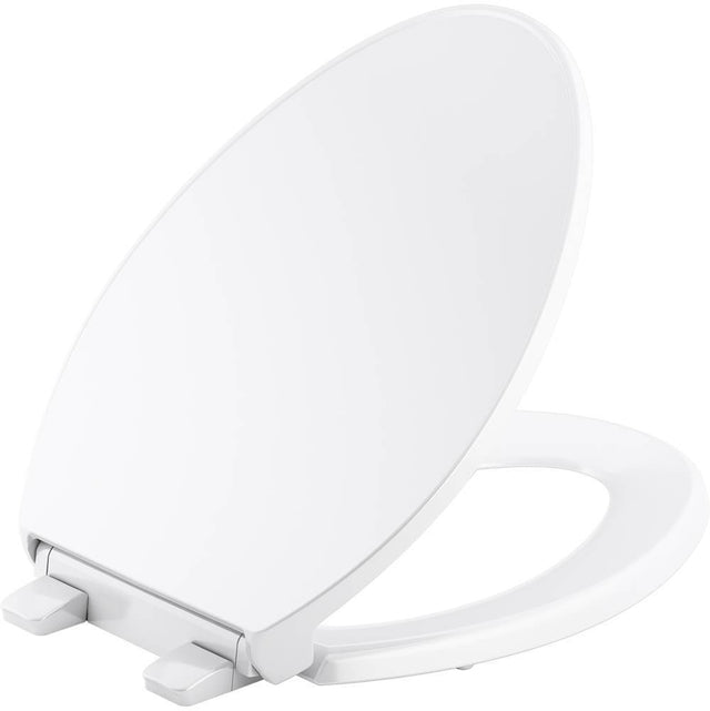 Kohler - Border ReadyLatch Quiet-CloseE elongated toilet seat with antimicrobial agent - White