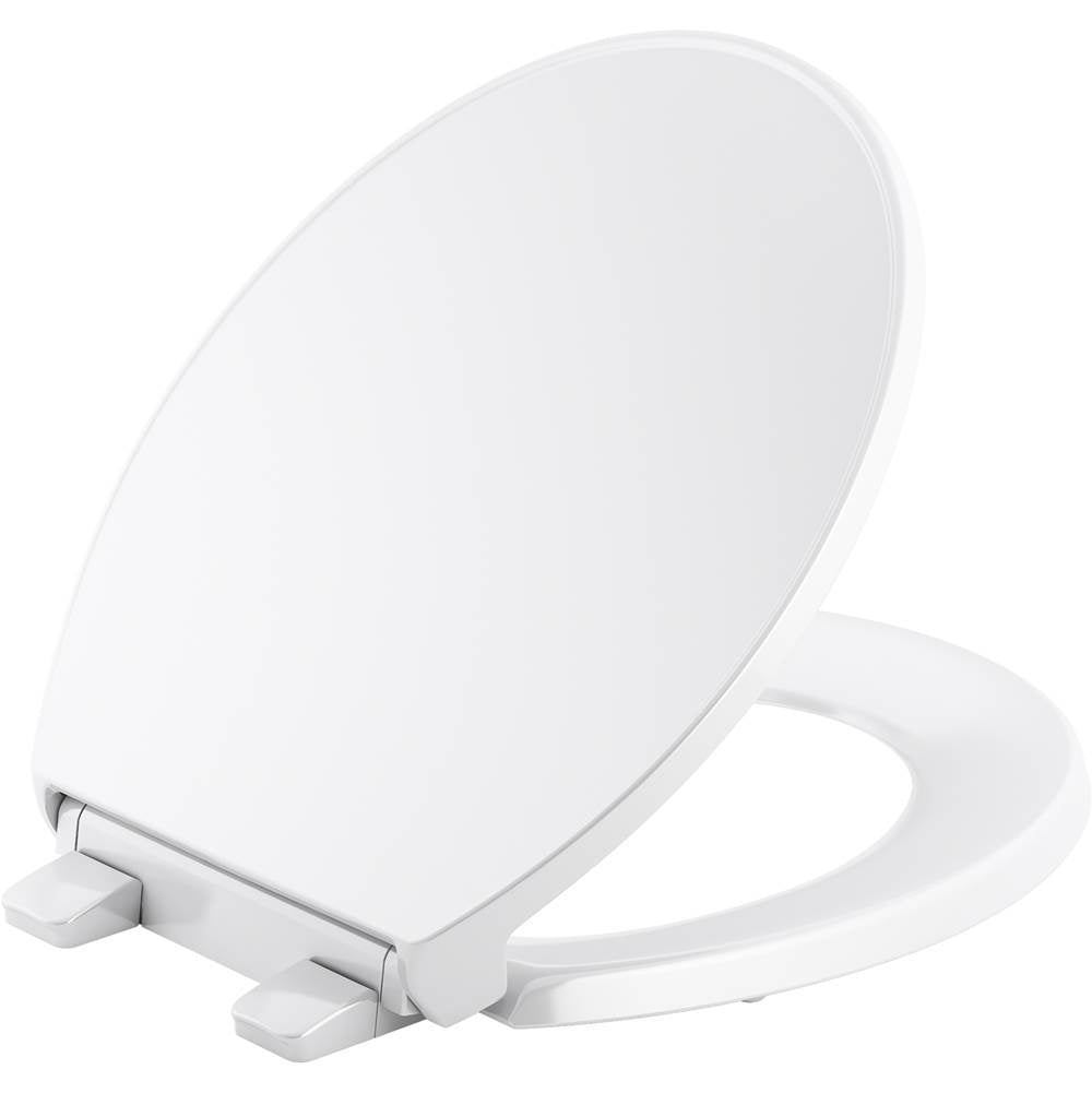 Kohler - Border ReadyLatch Quiet-CloseE round-front toilet seat with antimicrobial agent - White