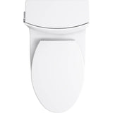 Veil Hidden cord one-piece elongated toilet with skirted trapway, dual-flush