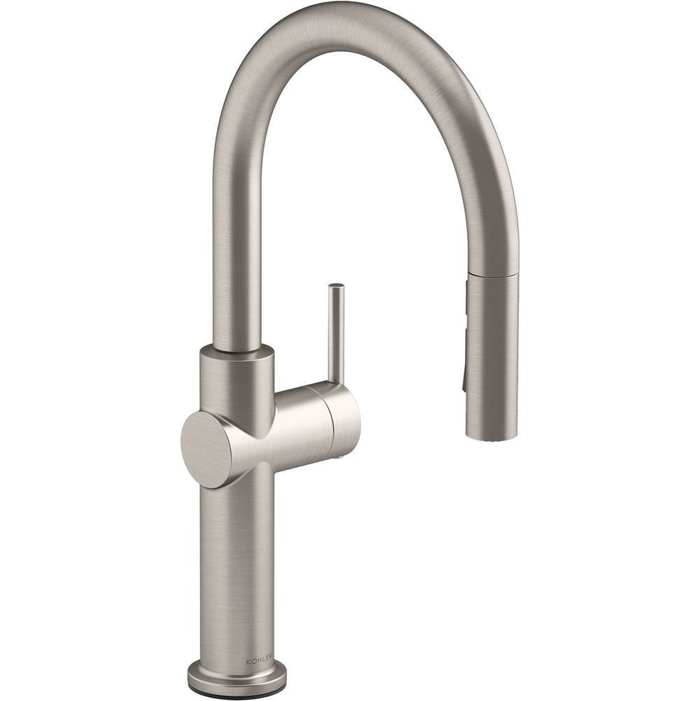 Kohler - Crue Pull-down kitchen sink faucet with three-function sprayhead - Vibrant Stainless