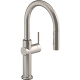 Kohler - Crue Pull-down kitchen sink faucet with three-function sprayhead - Vibrant Stainless