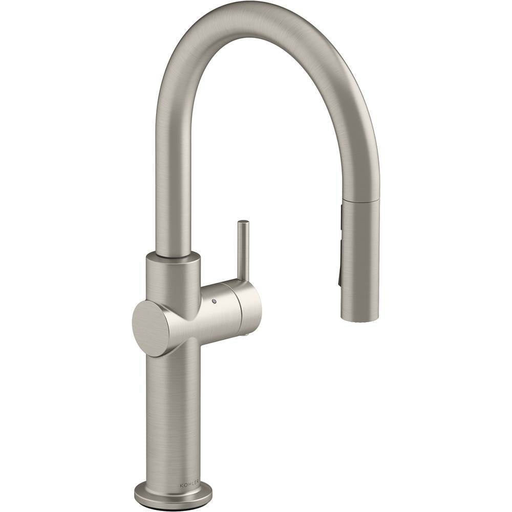 Kohler - Crue Touchless pull-down kitchen sink faucet with KOHLER KonnectE and three-function sprayhead - Vibrant Stainless