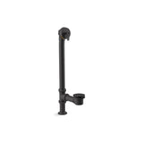 Kohler - Artifacts 1-1/2'' pop-up bath drain for above- and through-the-floor freestanding bath installations - Matte Black