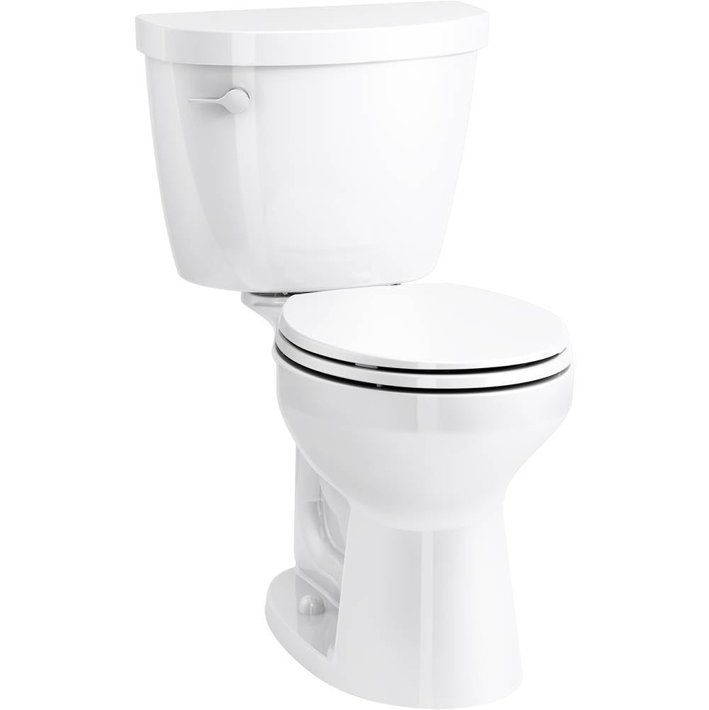 Kohler - Cimarron ContinuousClean ST two-piece round-front toilet, 1.28 gpf - White