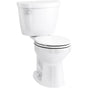 Kohler - Cimarron ContinuousClean ST two-piece round-front toilet, 1.28 gpf - White